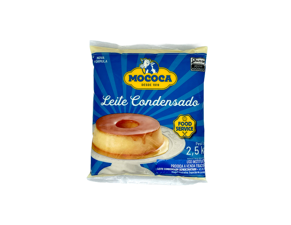 LEITE CONDENSADO SEMIDESNATADO MOCOCA 2,5 KG (CX 4 BAG)